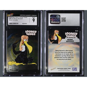 2024 Fleer Retro Looney Tunes #MU-33 Beaky Buzzard CGC 9 Mint Holographic Card